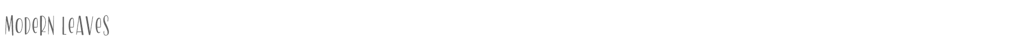 Sample characters Modern Leave Font